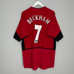 2002/04 MANCHESTER UNITED BECKHAM #7 HOME SHIRT (XL) NIKE