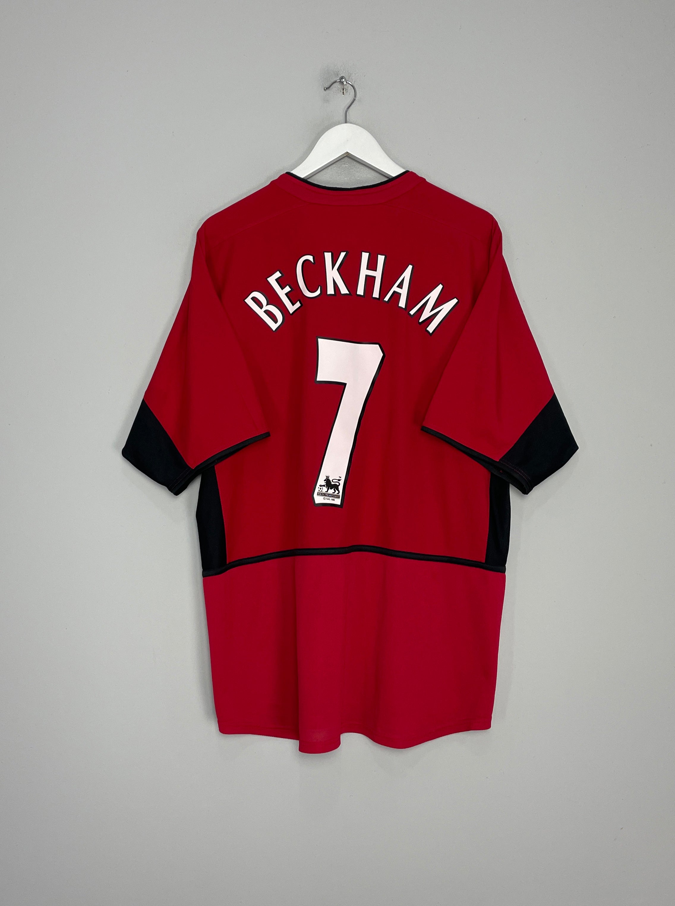 2002/04 MANCHESTER UNITED BECKHAM #7 HOME SHIRT (XL) NIKE