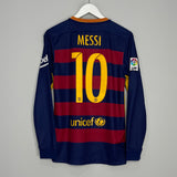 2015/16 BARCELONA MESSI #10 L/S HOME SHIRT (S) NIKE