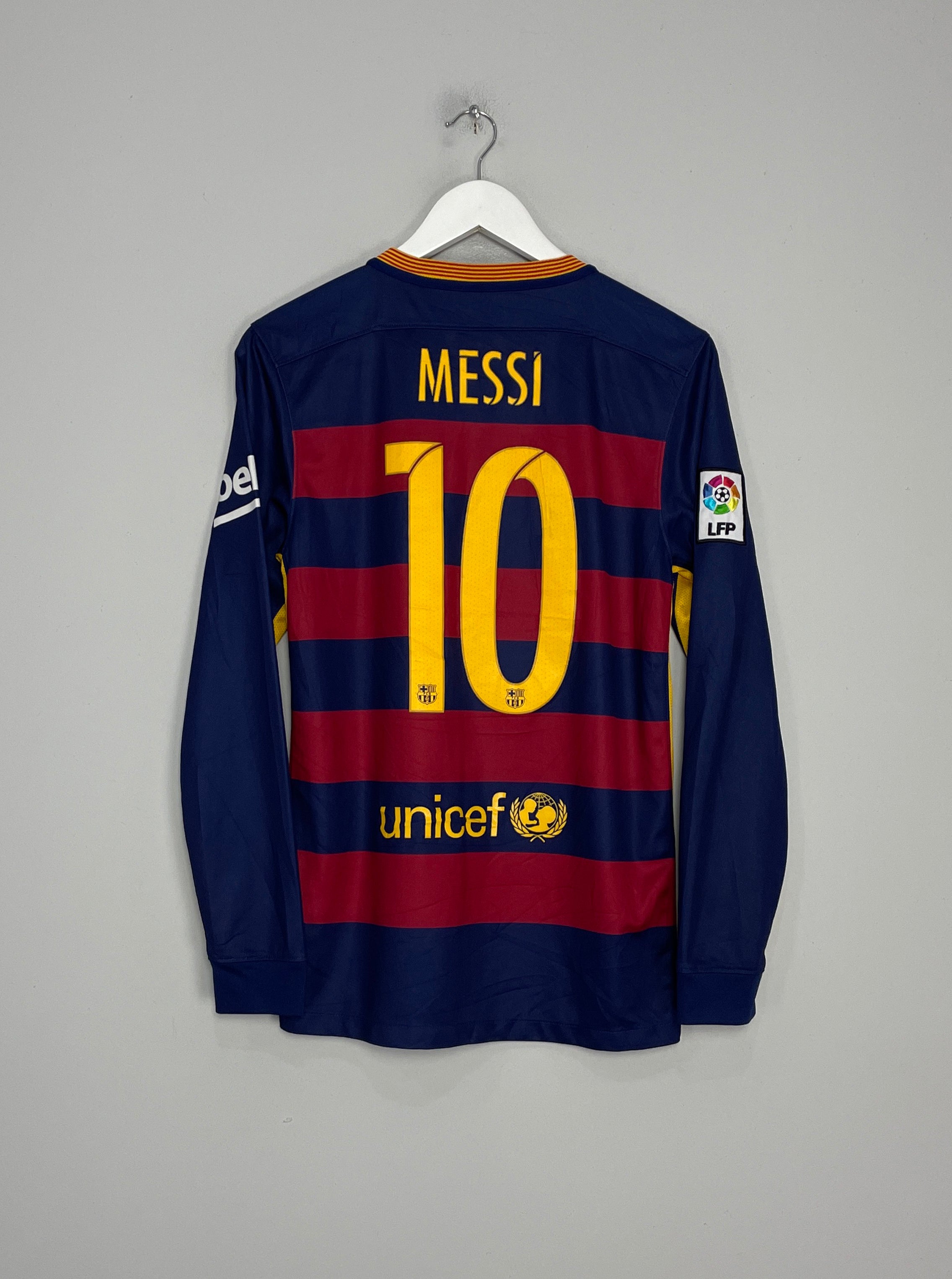 2015/16 BARCELONA MESSI #10 L/S HOME SHIRT (S) NIKE