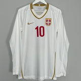 2009/10 SERBIA STANKOVIC #10 *PLAYER ISSUE* L/S AWAY SHIRT (L) NIKE