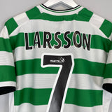 2001/03 CELTIC LARSSON #7 *TREBLE WINNERS* HOME SHIRT (M) UMBRO