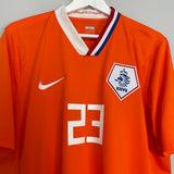 2008/10 NETHERLANDS VAN DER VAART #23 HOME SHIRT (XL) NIKE