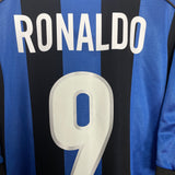 1999/00 INTER MILAN RONALDO #9 HOME SHIRT (XL) NIKE