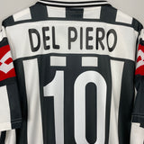 2001/02 JUVENTUS DEL PIERO #10 EUROPEAN HOME SHIRT (XL) LOTTO