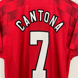 1996/98 MANCHESTER UNITED CANTONA #7 HOME SHIRT (M) UMBRO