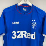 2018/19 RANGERS TAVERNIER #2 HOME SHIRT (M) HUMMEL