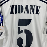 2001/02 REAL MADRID ZIDANE #5 *CENTENARY* C/L HOME SHIRT (M) ADIDAS