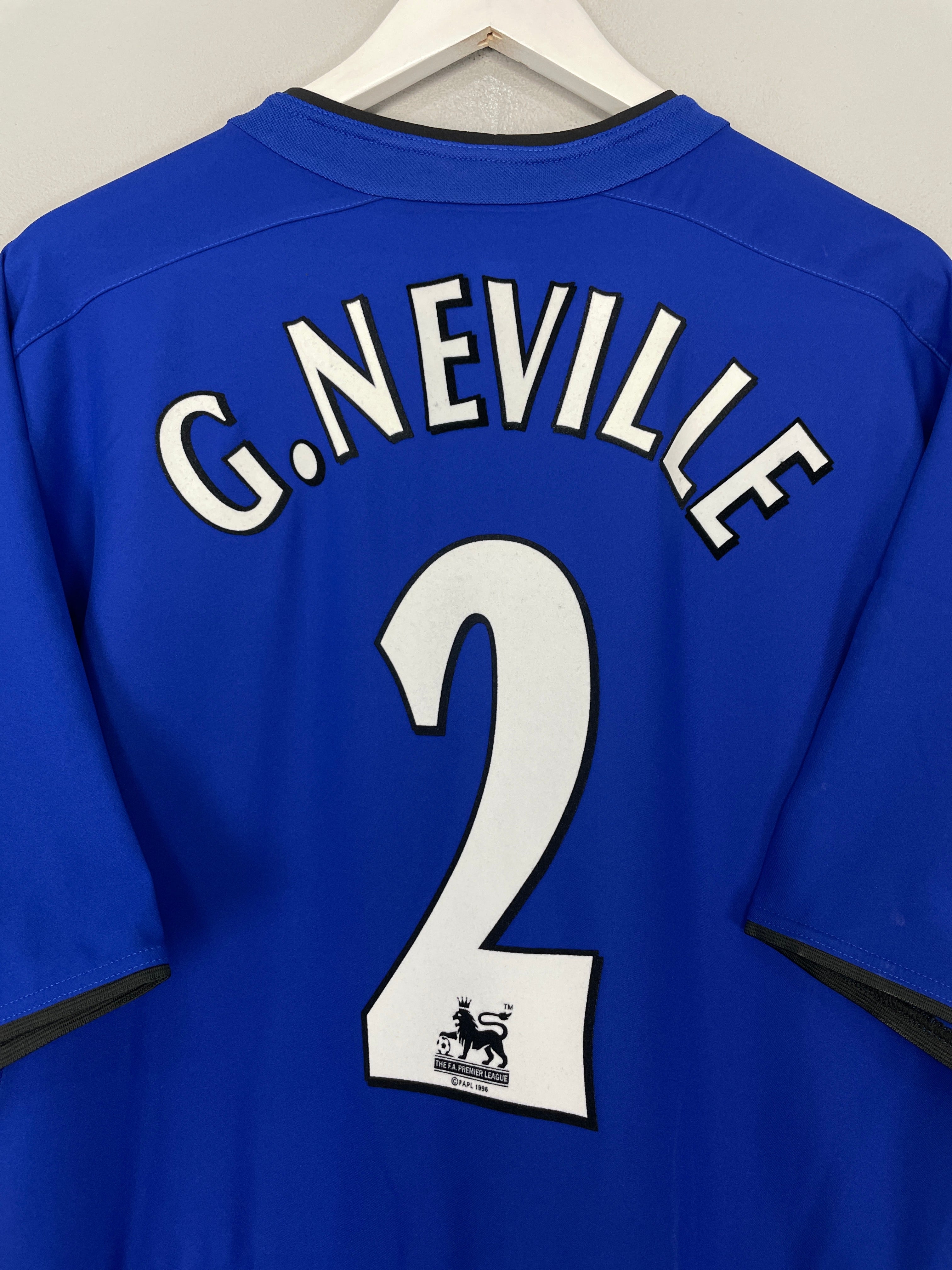 2002/03 MANCHESTER UNITED G.NEVILLE #2 *BNWT* THIRD SHIRT (XL) NIKE