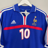 2000/02 FRANCE ZIDANE #10 HOME SHIRT (L) ADIDAS