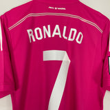 2014/15 REAL MADRID RONALDO #7 AWAY SHIRT (M) ADIDAS