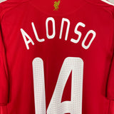 2008/10 LIVERPOOL ALONSO #14 HOME SHIRT (L) ADIDAS