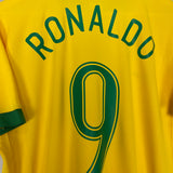 2006/08 BRAZIL RONALDO #9 HOME SHIRT (L) NIKE