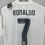 2015/16 REAL MADRID RONALDO #7 *BNWT* L/S HOME SHIRT (L) ADIDAS