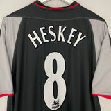 2002/04 LIVERPOOL HESKEY #8 AWAY SHIRT (XL) REEBOK