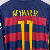 2015/16 BARCELONA NEYMAR JR #11 L/S HOME SHIRT (S) NIKE