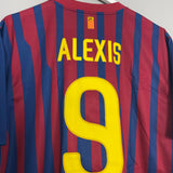 2011/12 BARCELONA ALEXIS #9 HOME SHIRT (XL) NIKE