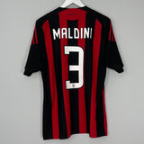 2008/09 AC MILAN MALDINI #3 HOME SHIRT (L) ADIDAS