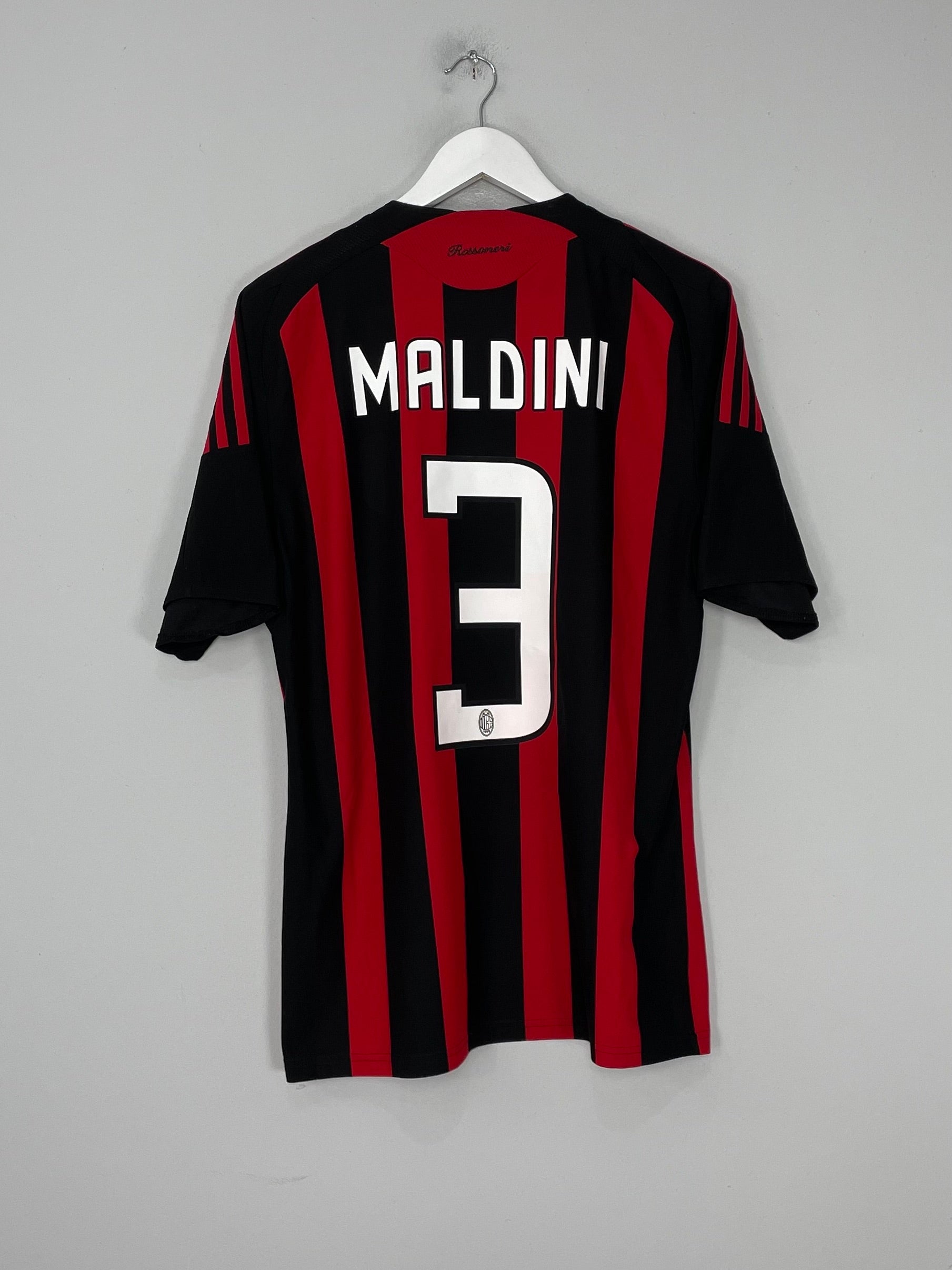 2008/09 AC MILAN MALDINI #3 HOME SHIRT (L) ADIDAS