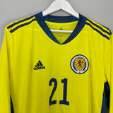 2020/21 SCOTLAND #21 *PLAYER ISSUE* GK SHIRT (L) ADIDAS