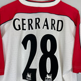 1998/00  LIVERPOOL GERRARD #28 AWAY SHIRT (L) REEBOK