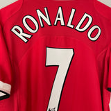 2004/06 MANCHESTER UNITED RONALDO #7 HOME SHIRT (L) NIKE