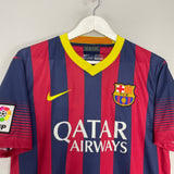 2013/14 BARCELONA FABREGAS #4 HOME SHIRT (M) NIKE