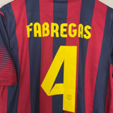 2013/14 BARCELONA FABREGAS #4 HOME SHIRT (M) NIKE