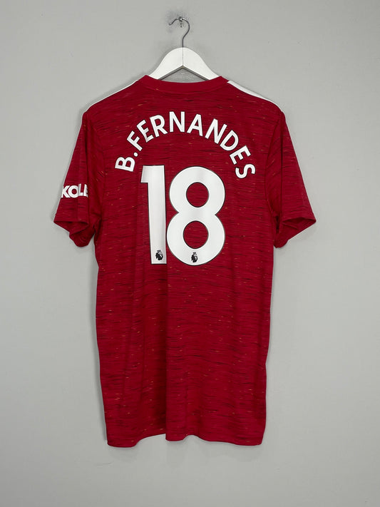 2020/21 MANCHESTER UNITED B.FERNANDES #18 HOME SHIRT (XL) ADIDAS