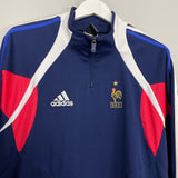 2002/03 FRANCE 1/4 ZIP TRACKSUIT TOP (M) ADIDAS