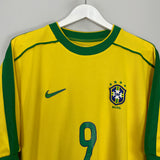 1998/00 BRAZIL RONALDO #9 HOME SHIRT (L) NIKE