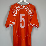 2004/05 NETHERLANDS V.BRONCKHORST #5 HOME SHIRT (XL) NIKE