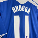 2011/12 CHELSEA DROGBA #11 HOME SHIRT (L) ADIDAS