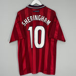 1998 ENGLAND SHERINGHAM #10 AWAY SHIRT (L) UMBRO