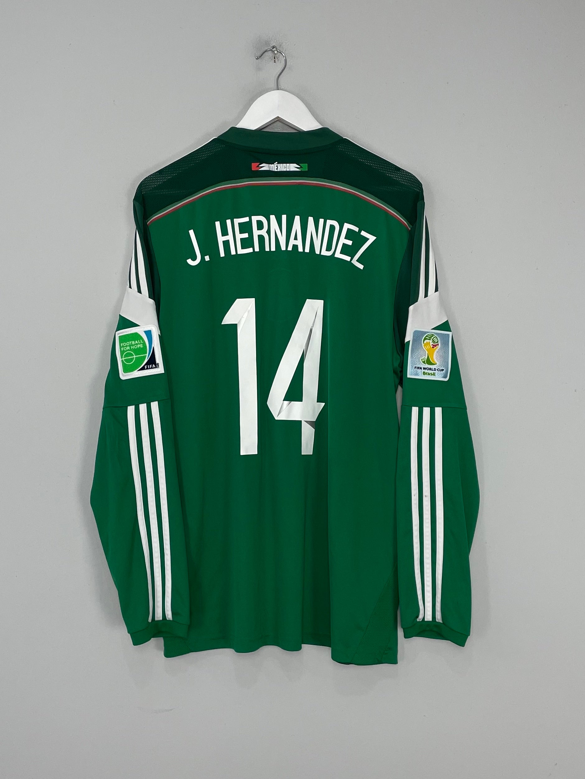 2014/15 MEXICO J.HERNANDEZ #14 L/S HOME SHIRT (XL) ADIDAS