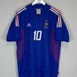 2002/04 FRANCE ZIDANE #10 HOME SHIRT (XL) ADIDAS