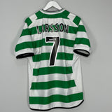 2001/03 CELTIC LARSSON #7 HOME SHIRT (L) UMBRO