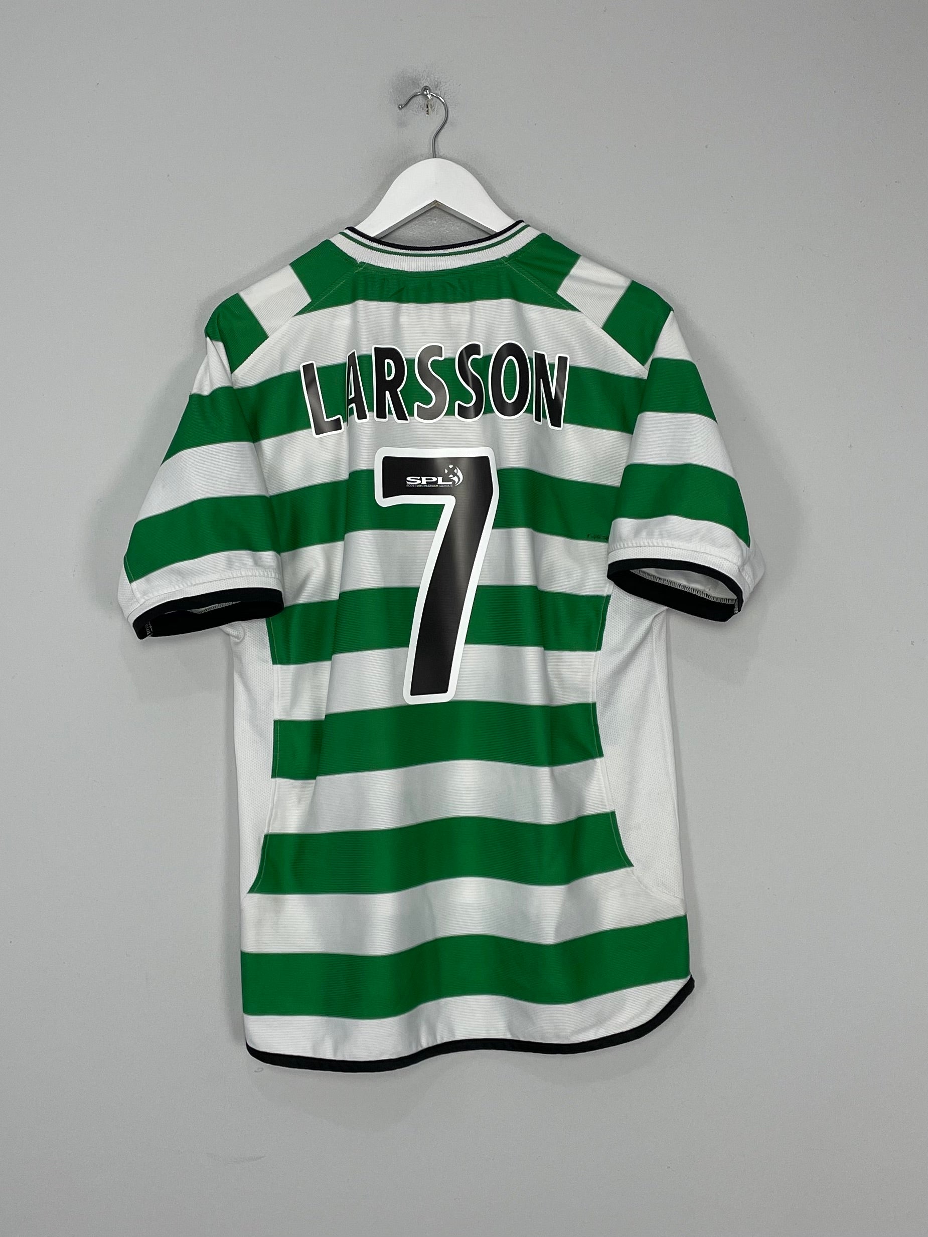 2001/03 CELTIC LARSSON #7 HOME SHIRT (L) UMBRO