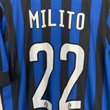 2011/12 INTER MILAN MILITO #22 HOME SHIRT (M) NIKE