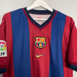 1998/99 BARCELONA RIVALDO #11 HOME SHIRT (M) NIKE