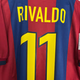 1998/99 BARCELONA RIVALDO #11 HOME SHIRT (M) NIKE