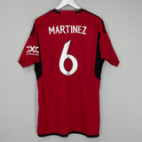 2023/24 MANCHESTER UNITED MARTINEZ #6 HOME SHIRT (XL) ADIDAS