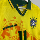 1994/96 BRAZIL ROMARIO #11 HOME SHIRT (L) UMBRO