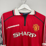 1998/00 MANCHESTER UNITED HOME SHIRT (XL) UMBRO