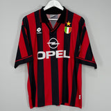 1996/97 AC MILAN BAGGIO #18 HOME SHIRT (L) LOTTO