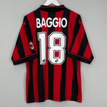 1996/97 AC MILAN BAGGIO #18 HOME SHIRT (L) LOTTO