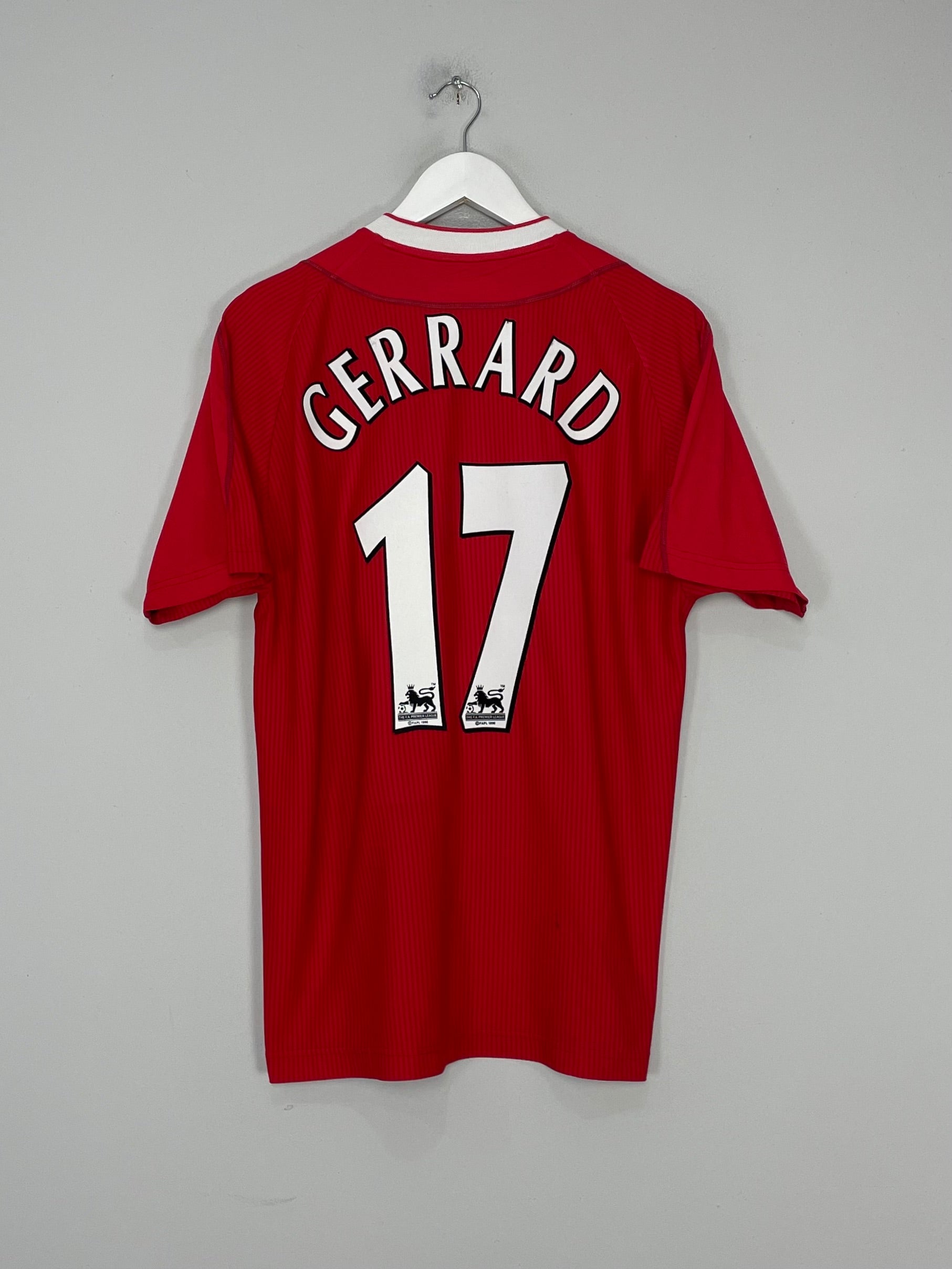 2002/04 LIVERPOOL GERRARD #17 HOME SHIRT (M) REEBOK