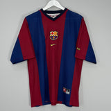 1998/00 BARCELONA RIVALDO #11 HOME SHIRT (L) NIKE BASIC