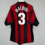 1998/00 AC MILAN MALDINI #3 HOME SHIRT (XL) ADIDAS