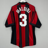 1998/00 AC MILAN MALDINI #3 HOME SHIRT (XL) ADIDAS